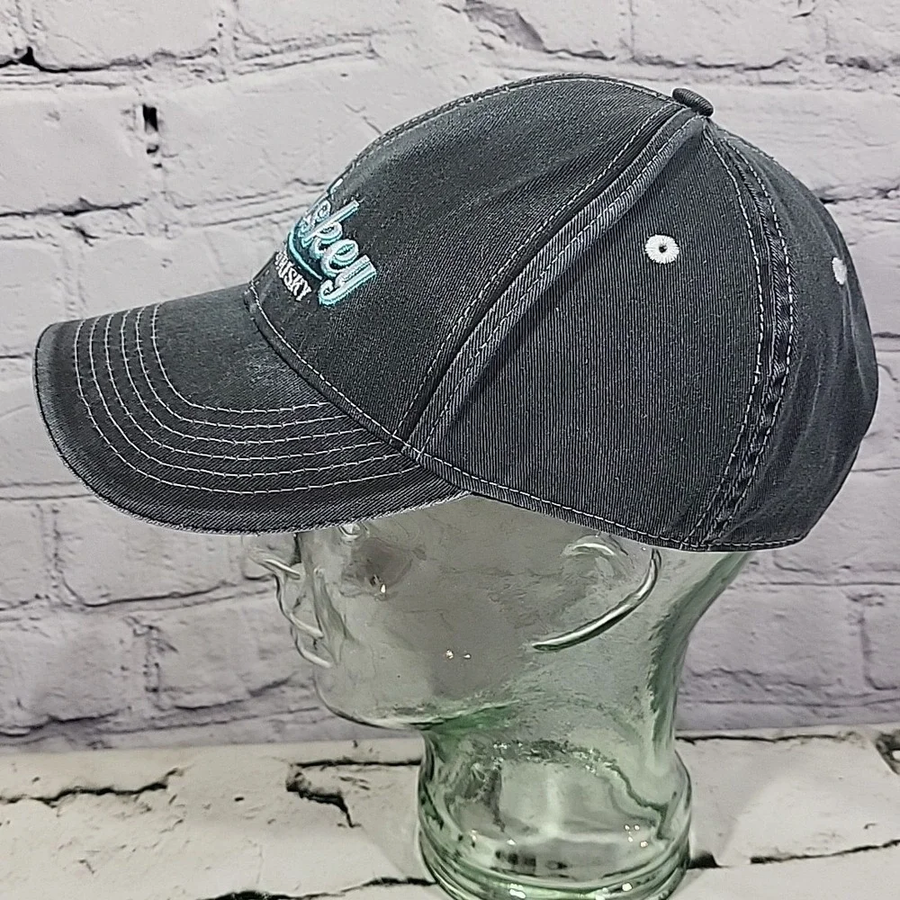 Whiskey Makes Me Frisky‎ Cowgirl Hardware Hat Womens Gray Snapback Ball Cap